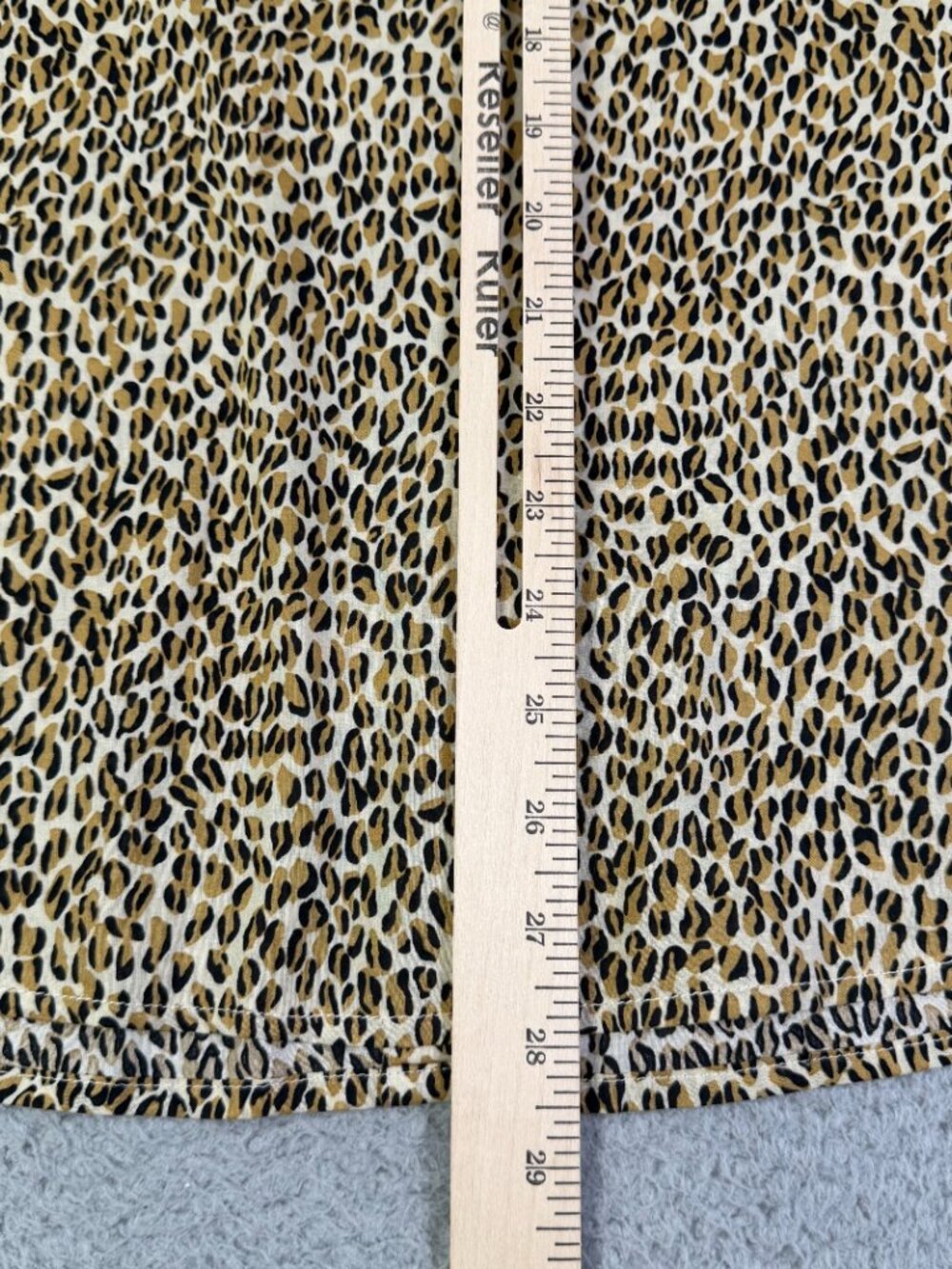 J Mclaughlin top Womens Large Brown Animal Print Button Up Long Sleeve Cotton - Picture 5 of 8